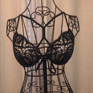 Black/Gold bikini push up top